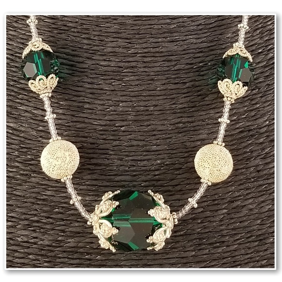 Swarovski and Sterling Silver Necklace & Earrings - Picture 8 of 8